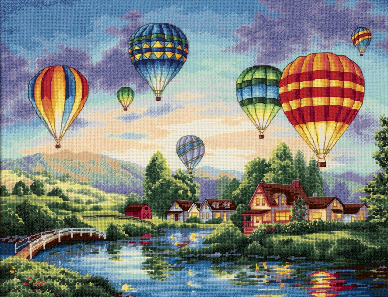 Dimensions Gold Collection Counted Cross Stitch Kit 16"X12"-Balloon Glow